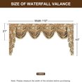 thumbnail image 3 of VOGOL Vintage Chenille Window Valance, Brown Botanical Print Waterfall Style, 43" x 110", 3 of 7