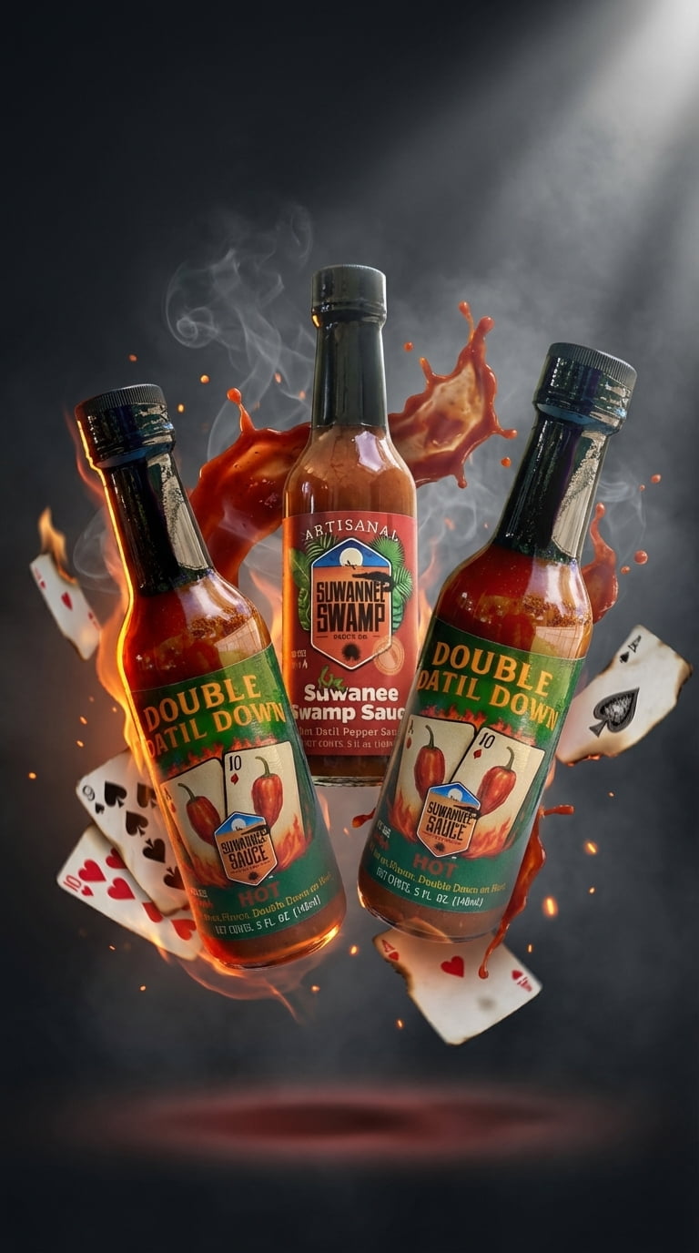Suwannee Sauce Company Hot Sauce Datil Pepper Variety 3-Pack