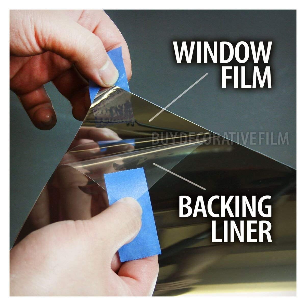 BDF S8MB20 Security and Daytime Privacy 8 Mil Black 20 (Dark) Window Film 24in X 24ft