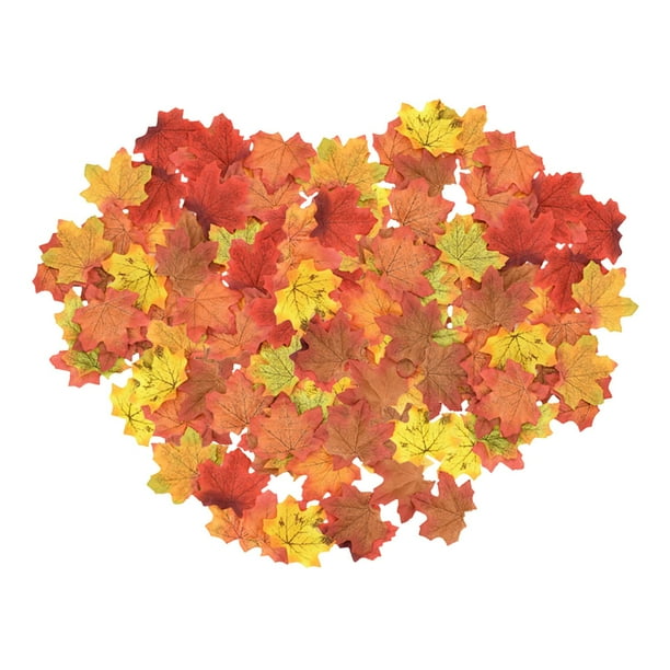 Decoraciones para despedidas de soltera de otoño, manualidades con hojas artificiales, accesorios para escenas, hojas para 100 piezas
