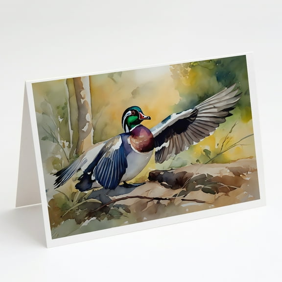 Wood Duck Greeting Cards Pack of 8 7 in x 5 in