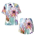 thumbnail image 6 of Easygdp Cactus Women's Pajama Set,Sleepwear with Buttoned Top and Elastic Waist Shorts, Ideal for Lounging, Yoga, Beach, and Casual Wear-Medium, 6 of 8