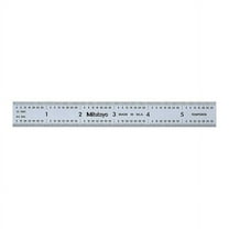 Mitutoyo Steel Rule,6" Size,3R Graduation,3/4" W 182-104
