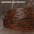 thumbnail image 6 of SUOSDEY Western Leather ​​Belts for Men Women Engraved Belt,Cowboy Cowgirl Embossed Belt for Jeans Christmas Gifts, 6 of 7
