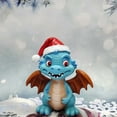 thumbnail image 2 of Toys for Ages 5-7 Christmas Little Dinosaur Atmosphre Scene Set Decoration Ornaments Resin Dinosaur Sculpture Ornaments Desktop on Clearance, 2 of 3