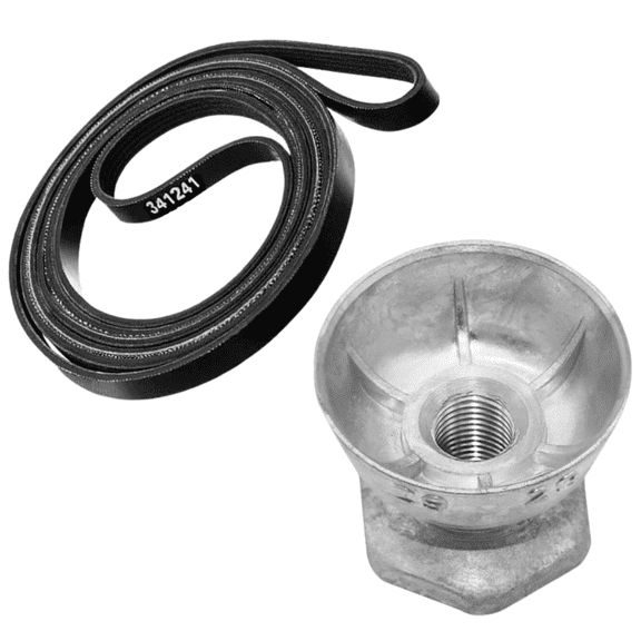 Scaroo 8066184 & 341241 Dryer Motor Pulley & Belt Compatible With Whirlpool