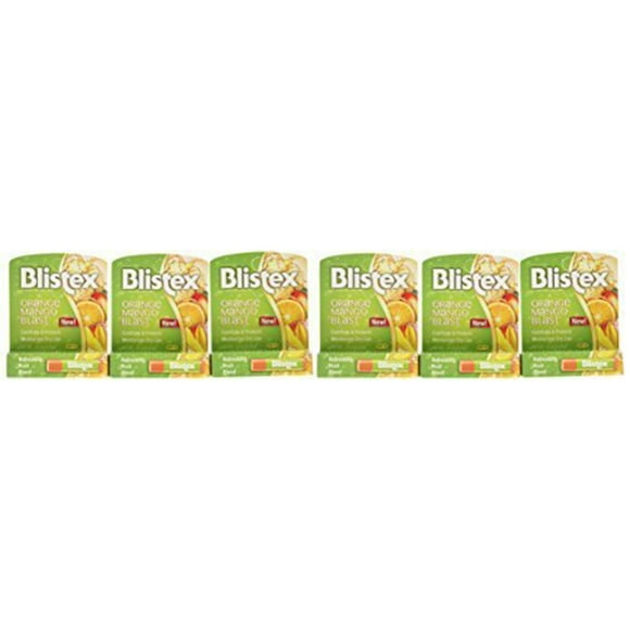 Blistex Baume à Lèvres Orange Mangue Blast, 0.15 Once (Lot de 6)
