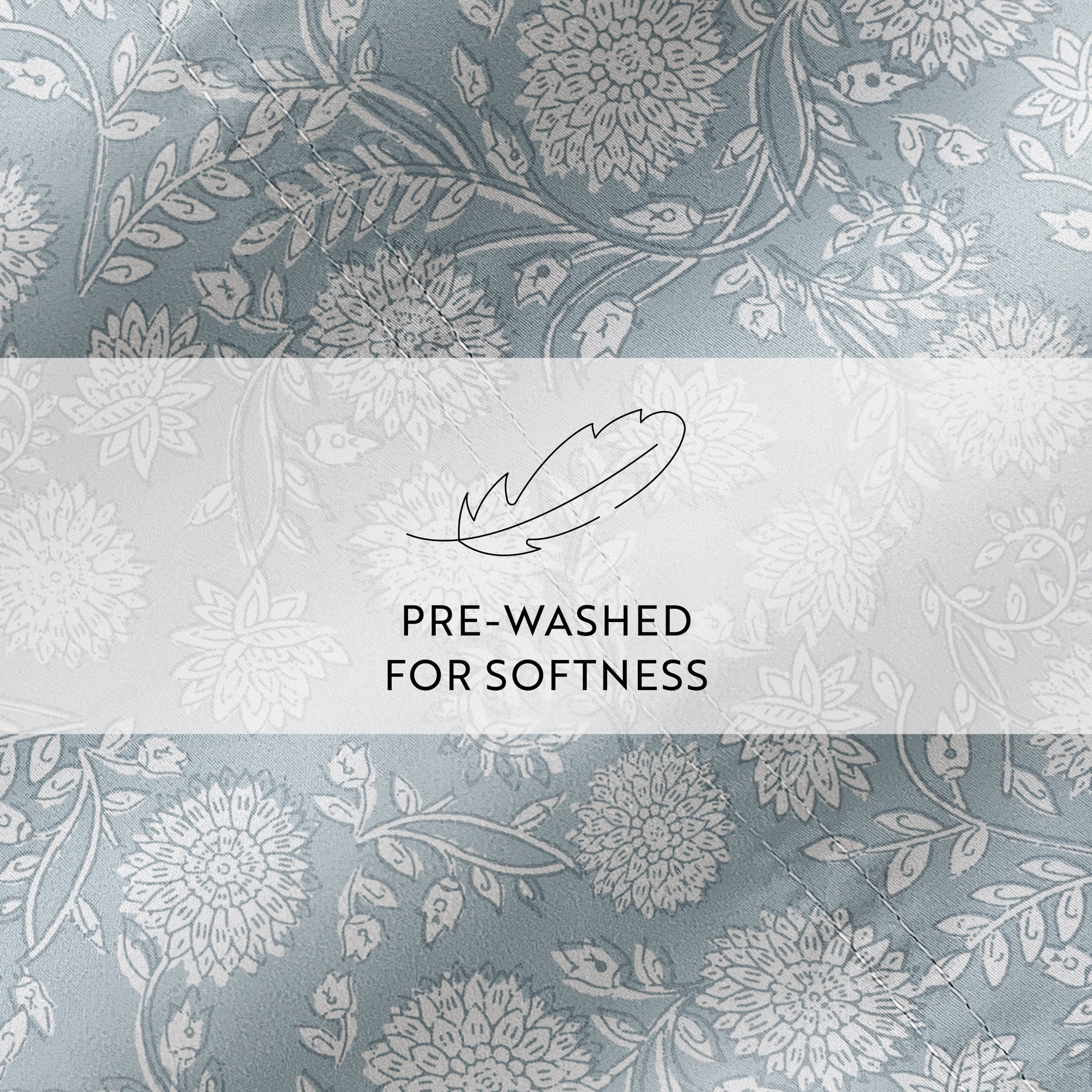 Noble Linens 4 Piece 300TC Cotton Printed Sheets, Bohemian Garden Blue, California King
