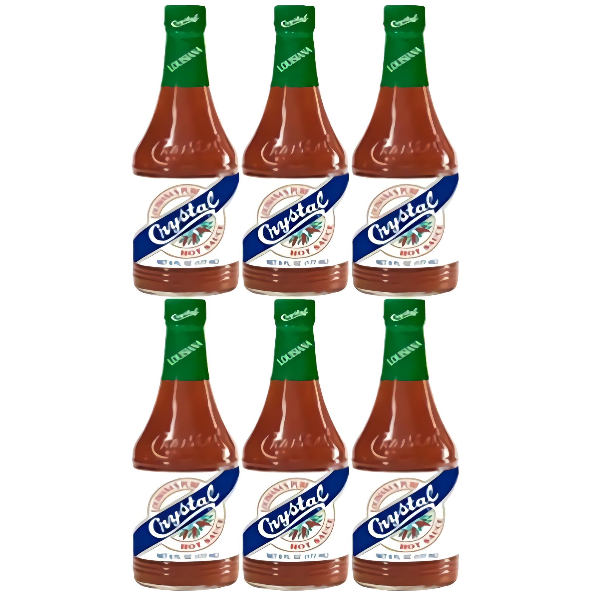 Louisiana Pure Hot Sauce by Crystal | 6 Oz Bottle | Pack of 6