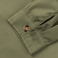 thumbnail image 7 of FRSASU Men's Casual Stretch Regular Fit Shirt Button Down Quick Dry Short Sleeve Work Shirts with Two Pockets Army Green, 7 of 7