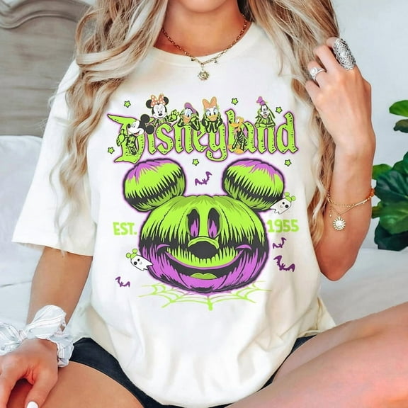 Retro Disneyland Halloween 2025 Shirt, Mickey And Friends Skeleton Shirt, Disney Halloween Party Shirt, Disney Halloween Family Shirts