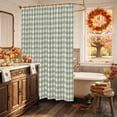thumbnail image 5 of Sage Green Plaid Shower Curtain, Waterproof Shower Curtains for Bathroom, Gingham Checked Minimalist Modern Washable Fabric Bathtub Curtain Set Bath Decor with 12 Hooks 48"x72", 5 of 8