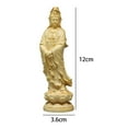 thumbnail image 3 of Escultura china de Guanyin Escultura de budismo Escultura Bodhisattva Meditación Feng Shui para escritorio Oficina Dormitorio Casa de Adornos Hugo Estatua de Guan Yin, 3 of 10
