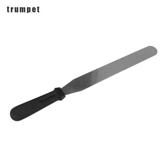 Xingzhi Cake Spatula Stainless Steel Baking Scrapper Cake Butter Spatula for Home Cake Shop, Black, 8 inch