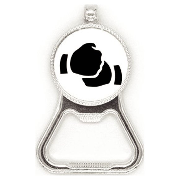 Salute Gesture Outline Pattern Metal Beer Bottle Cap Opener Duty Stainless Steel