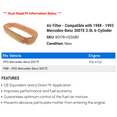 thumbnail image 2 of Air Filter - Compatible with 1988 - 1993 Mercedes-Benz 300TE 3.0L 6-Cylinder 1989 1990 1991 1992, 2 of 2