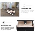 thumbnail image 4 of Shisuyan Watch Case 3-slot Watch Display Case PU Leather Watch Roll Case Organizer, 4 of 8