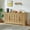 Natural, variant on 67" Large Sideboard Buffet Cabinet with Storage, Farmhouse Kitchen Cabinet with Walnut Top, 4 Door Console Cabinet for Dining Room Living Room Entryway, White