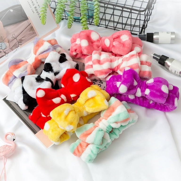 8 Pack Spa Headband, Coral Fleece Makeup Headband Cosmetic  display picture 1