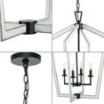 thumbnail image 5 of Galloway Collection Four-Light 30" Matte Black Modern Farmhouse Foyer Light with Distressed White Accents for, 5 of 9
