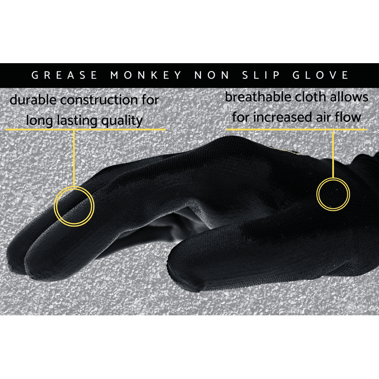 Gorilla Grip Gloves - NeverSlip - Maximum Grip 1 Pair - Sizes S,M,L,XL -  NEW