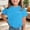 Blue, variant on LJEFF Girls Cute Print Rhinestone T-Shirt, Comfort Crew Neck Cotton Short Sleeved Summer Casual Tee Yellow Size 6 Yres