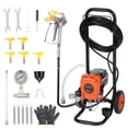 thumbnail image 1 of Pulverizador de pintura sin aire VEVOR Stand, 900 W, 3300 psi, con carro y soporte, 1 of 9