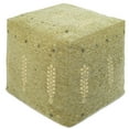 thumbnail image 5 of Ox Bay Verona Square Sage Green Geometric Indoor Pouf Ottoman, 18"H x 18"W, 5 of 8