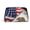 Silver, variant on Travel Makeup Bag America Flag And California Flag Wide-open PU Leather Cosmetic Toiletry Pouch with Dividers & Zipper for Women Gold