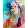thumbnail image 2 of Doyle, Anne Farrall 26x32 Gold Ornate Wood Framed with Double Matting Museum Art Print Titled - Mood Alizarine I, 2 of 4