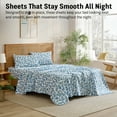 thumbnail image 4 of THD Ditsy Vine 3-Piece Printed Patterned Floral Blue Bed Sheets Set - Wrinkle Resistant & Ultra Soft - Fits Mattresses up to 15 Inches Deep (Twin), 4 of 6