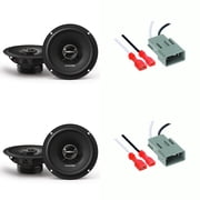 Alpine Speakers 6.5 inch for Honda Civic 2002-2020 Upgrade Kit - 4 Pack of EL Series with Harness, Coaxial 6 1/2 Car Audio Front Door and Rear Deck Speaker EL-E65-G