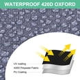 thumbnail image 3 of 65x28x73'' Folding table tennis Table Cover Waterproof 420D Oxford Table Tennis Cover with Zipper, Gray, 3 of 8