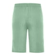 thumbnail image 5 of QingYiHua Men's Flat Front Shorts 7 Inch Inseam Casual Elastic Waist Drawstring Straight Leg Shorts Summer Beach Vacation Shorts with Pockets on Clearance Mint Green, 5 of 6