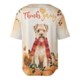 thumbnail image 2 of Happy Thanksgiving Soft Coated Wheaten Terrier with Turkey Pumpkins Autumn Vibes All Over Print 3D Baseball Shirt Wheatie Dog Lover Softball Sport - 12018, 2 of 6