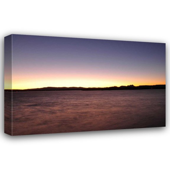 Logan Thomas 18x13 Gallery Wrapped Canvas Wall Art Titled - Water Sunset I