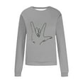 thumbnail image 4 of Baqcunre Valentine'S Day Shirts For Women 2024 Sweatshirt Cute Heart Shaped Printed Pullover Crewneck Shirt(Grey S-4XL),Long Sleeve Shirts For Women Graphic Tees Womens Fashion Womens Tops, 4 of 4