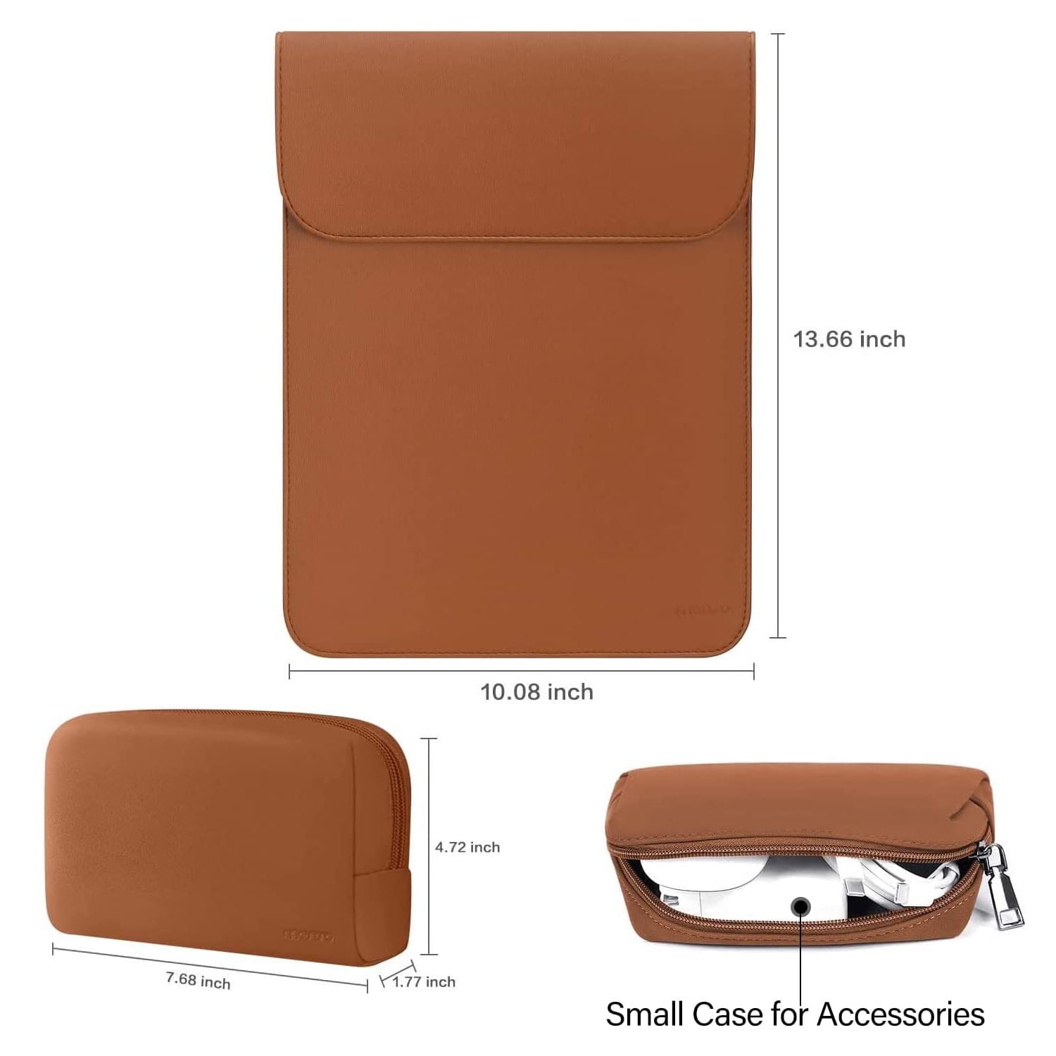 Mosiso Laptop Sleeve Case PU Leather Case Compatible With MacBook Air 13 inch M2 A2681 M1 A2337 A2179 A1932/Pro 13 M2 M1 A2338 A2251 A2289 A2159 A1989 A1706 A1708,Notebook Tablet Faux Suede Leather Ca