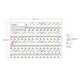 thumbnail image 2 of Pegatinas de teclado de piano de colores para teclados de 37/49/61/88 teclas extraíbles transparente Abanopi Pegatina, 2 of 4