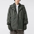 thumbnail image 1 of LOVZFMLL Jackets for Men's Outdoor Solid Color Windproof Removable Inner Liner Pocket Zipper Jacket, 1 of 6