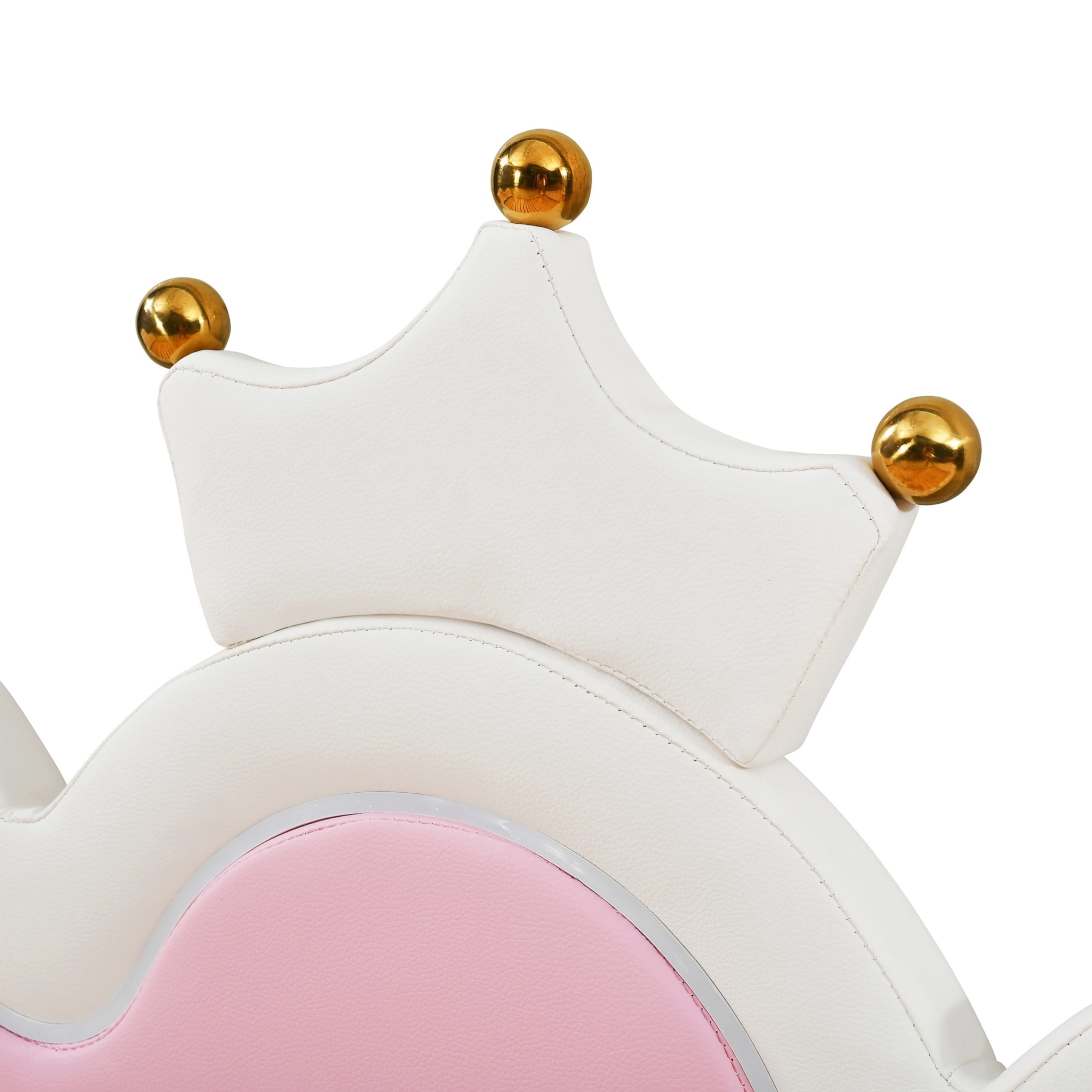 Noble House Twin Extending Daybed with LED Lights, Upholstered Princess Bed with Crown Headboard, White