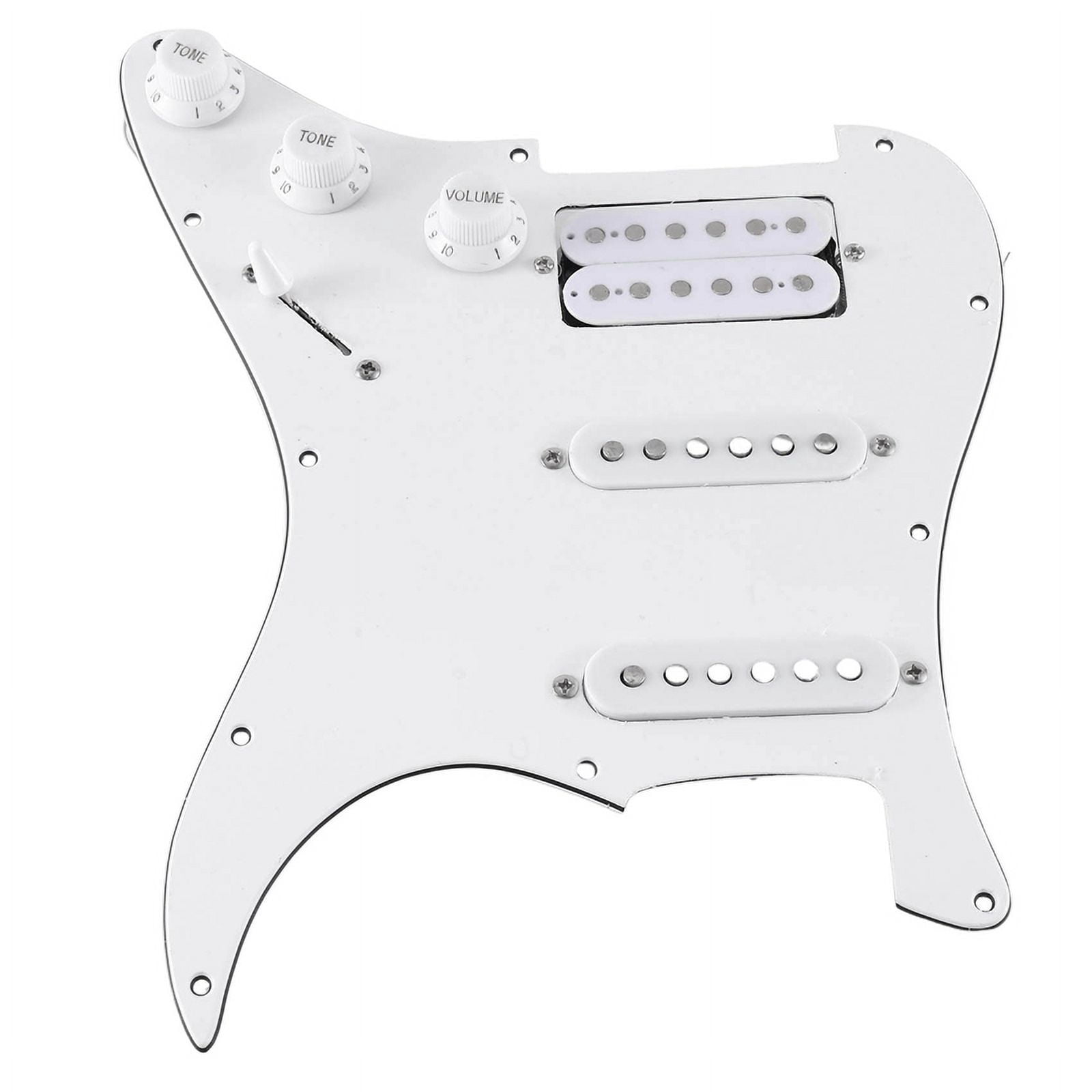 SQ Electric Guitar Loaded Prewired Electric Guitar Pickguard Pickup Assembly White Regular