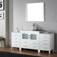 thumbnail image 2 of Dior 66" Single Bath Vanity in White with White Marble Top and Square Sink with Matching Mirror, 2 of 6
