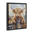 thumbnail image 3 of Stupell Industries Kitchen Time Chef Cow Black Framed Floater Canvas Wall Art design by Nina Blue, 31 x 25, 3 of 9