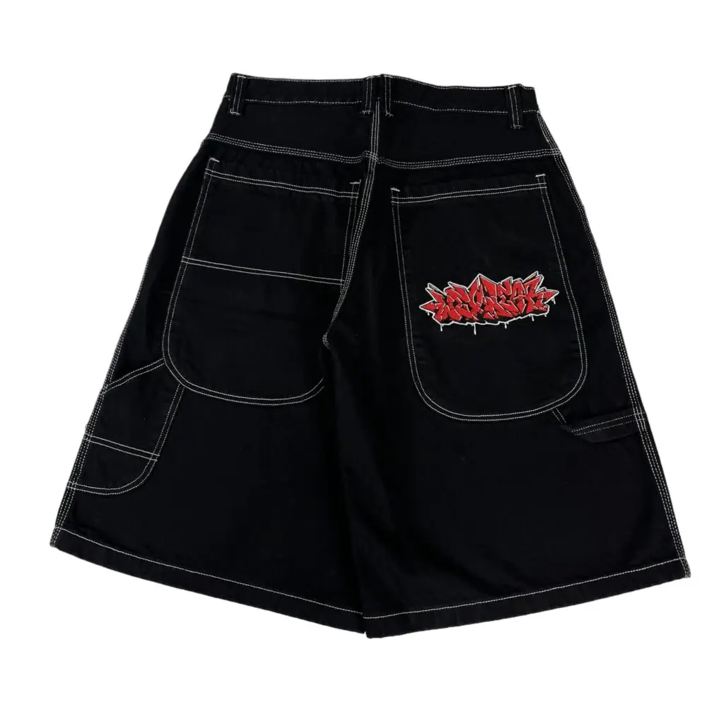 Hip Hop Pocket Letter Wexwear Shorts Y2K Pants Embroidery High