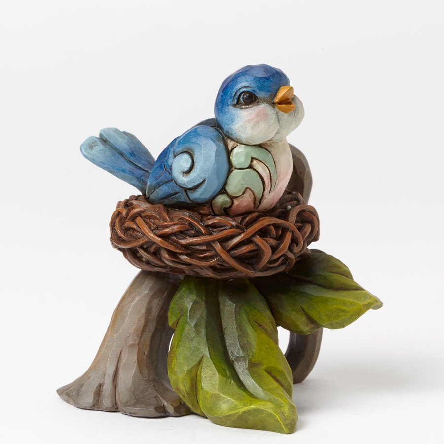 Jim Shore Heartwood Creek Bluebird in Nest Miniature Figurine Walmart