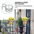 thumbnail image 2 of Pretyzoom 3Pcs Black Round Flower Pot Holders for Hanging Balcony Plants, 2 of 8