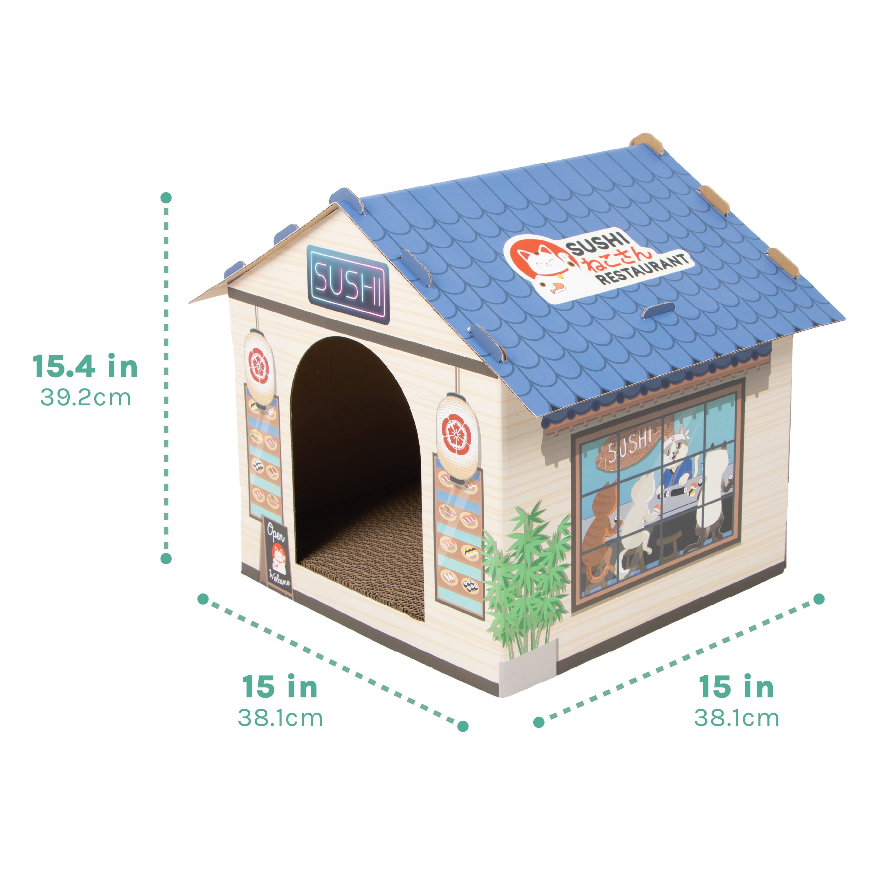 Kitty City Corrugated Cat Sushi Restaurant Scratch House