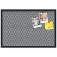 thumbnail image 2 of PinPix 30x20 Custom Cork Bulletin Board Quatrefoil Dk Grey Poster Board Has a Fabric Style Canvas Finish, Framed in Quatrefoil Dk Grey, by ArtToFrames (PinPix-583), 2 of 6