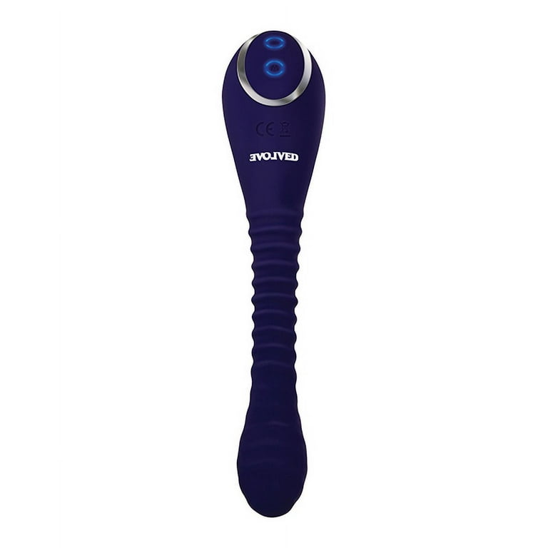 Evolved Bendable Sucker Rechargeable Poseable Silicone Dual-Ended Suction  Vibrator Blue